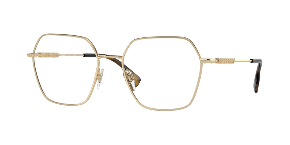 Armação de Óculos de Grau BE1381-1109-56 Burberry Irregular Ouro Aço