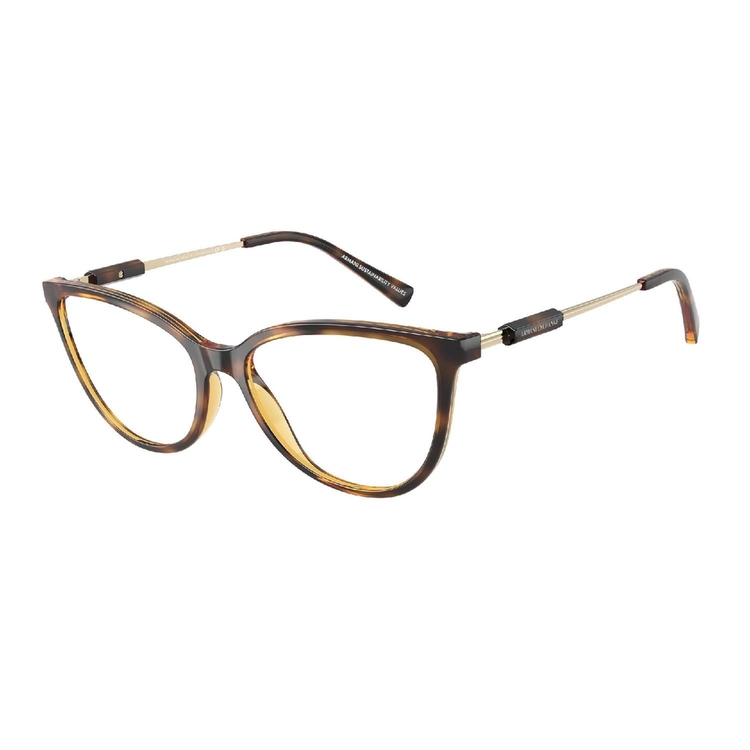 Armação de Óculos de Grau AX3128-8213-54 Armani Exchange Gatinho Tartaruga Injetado