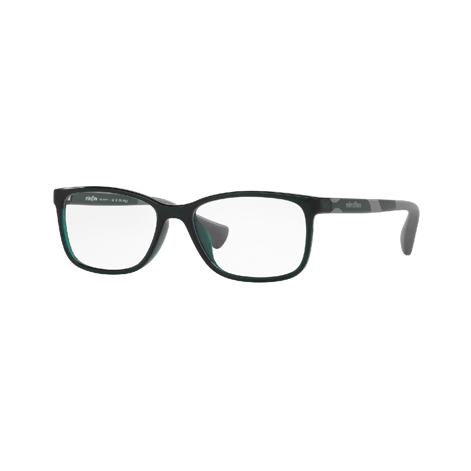 Armação de Óculos de Grau MF4018-L906-51 Miraflex Retangular Verde Injetado