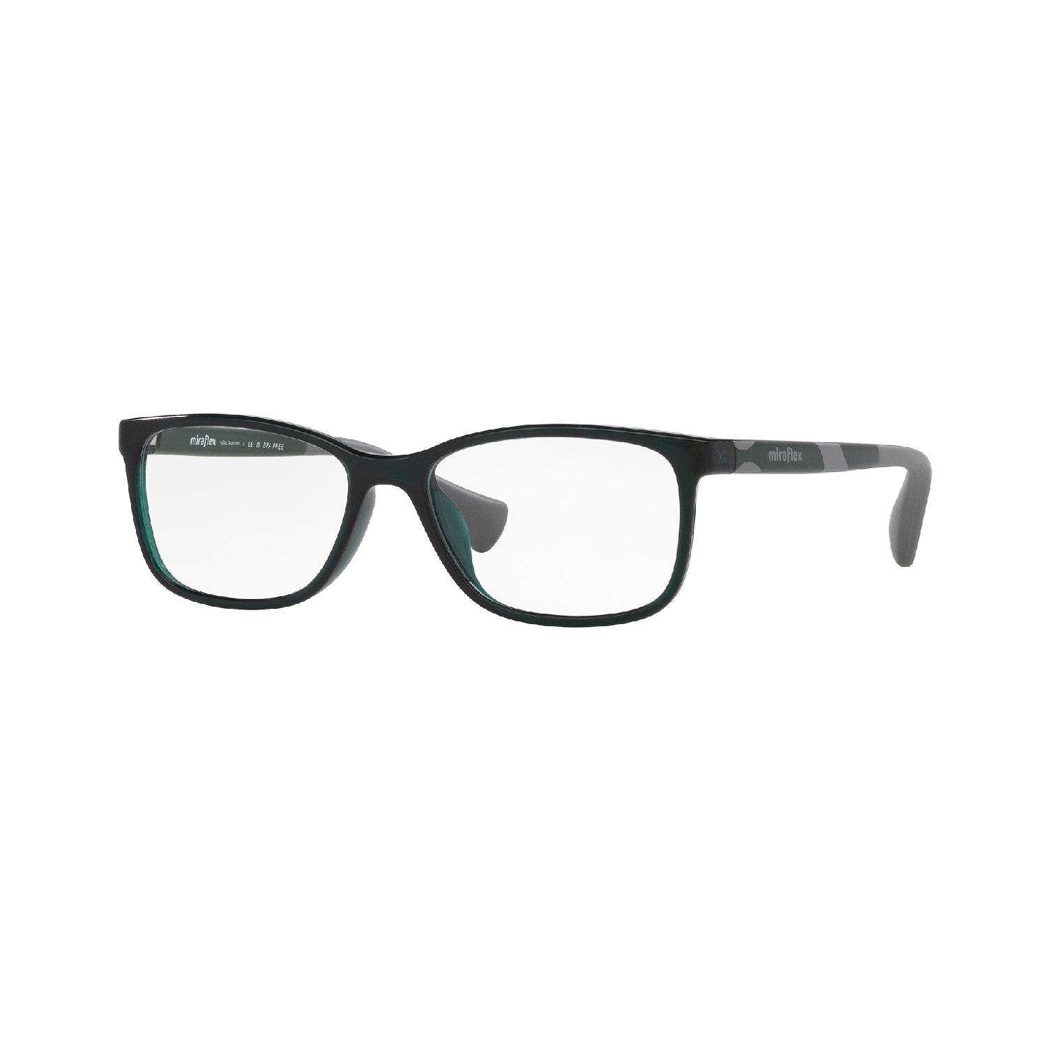 Armação de Óculos de Grau MF4018-L906-51 Miraflex Retangular Verde Injetado