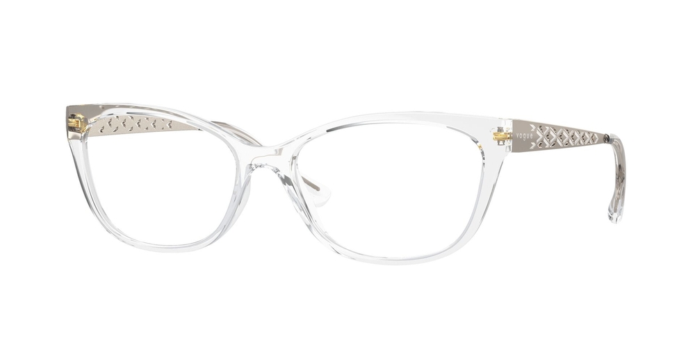 Armação de Óculos de Grau VO5510L-W745-55 Vogue Retangular Transparente Injetado