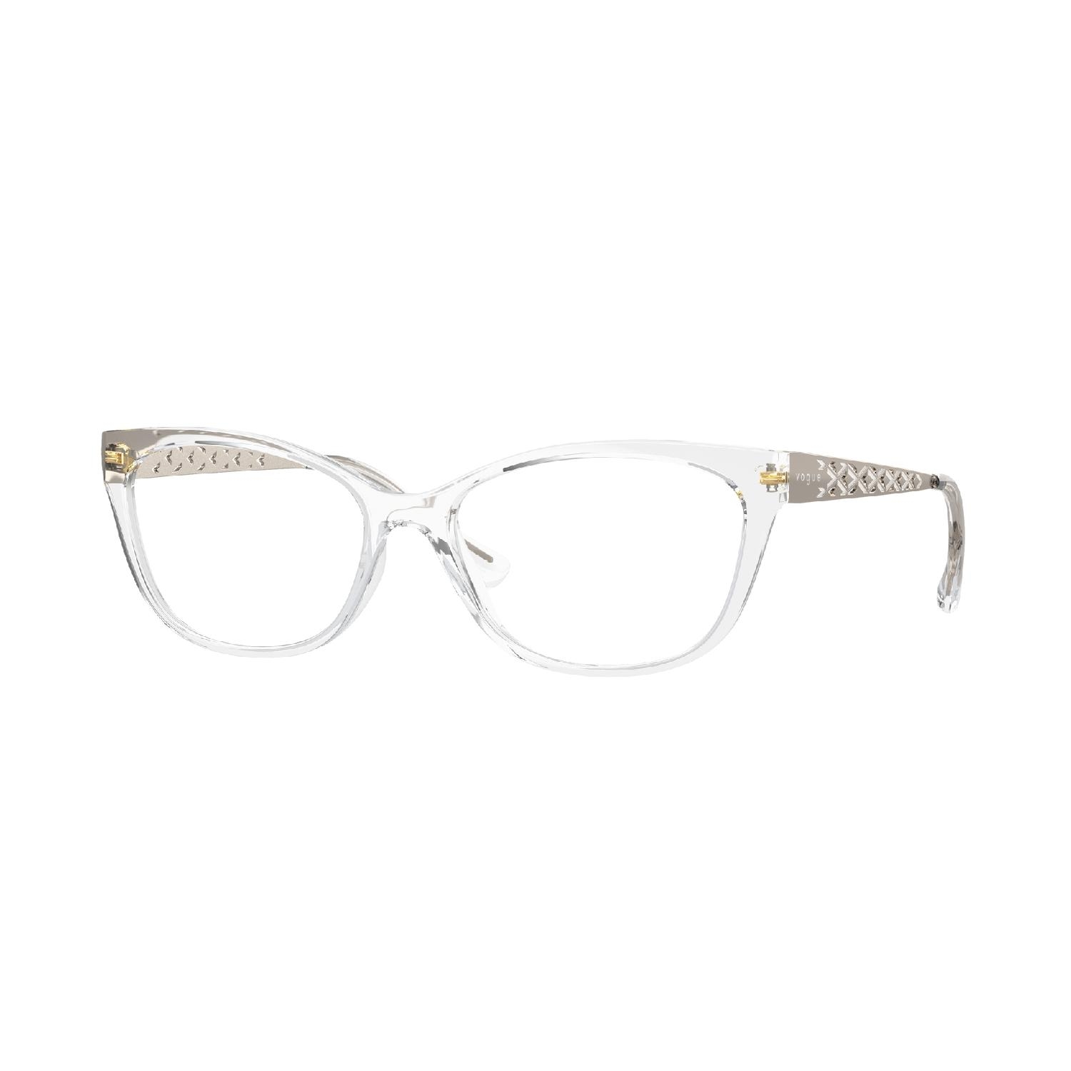 Armação de Óculos de Grau VO5510L-W745-55 Vogue Retangular Transparente Injetado