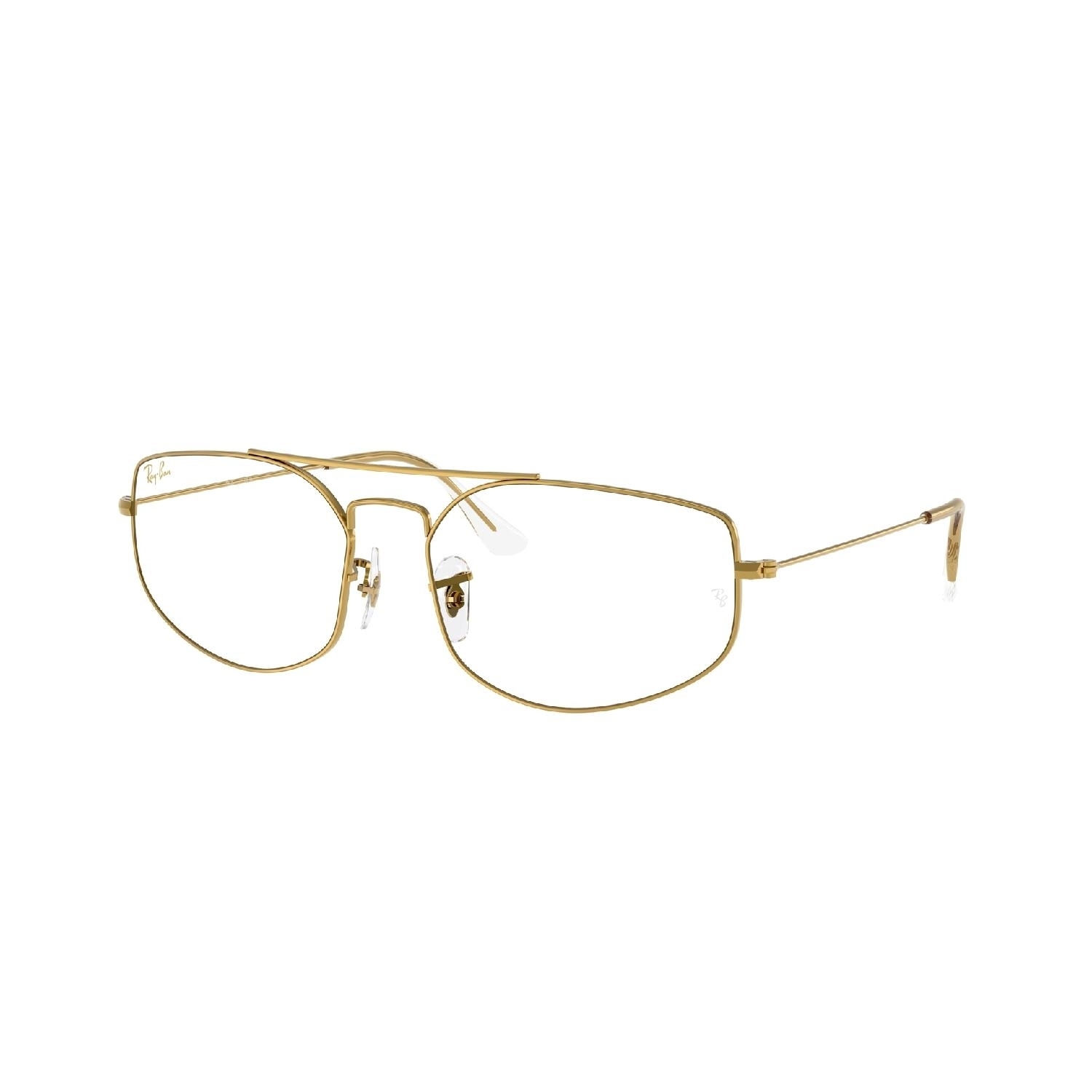 Armação de Óculos de Grau RX6545-3086-58 Ray Ban Irregular Ouro Metal