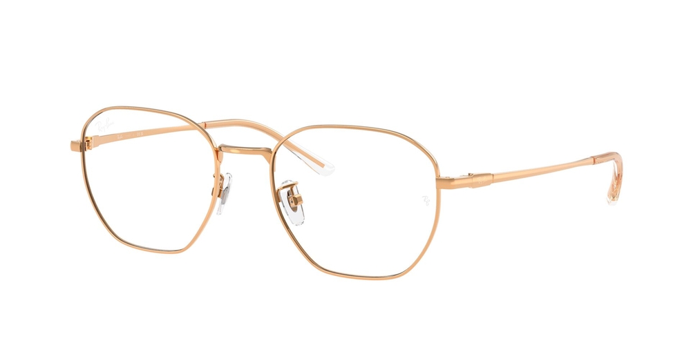 Armação de Óculos de Grau RX8777D-1248-53 Ray Ban Irregular Ouro Titânio