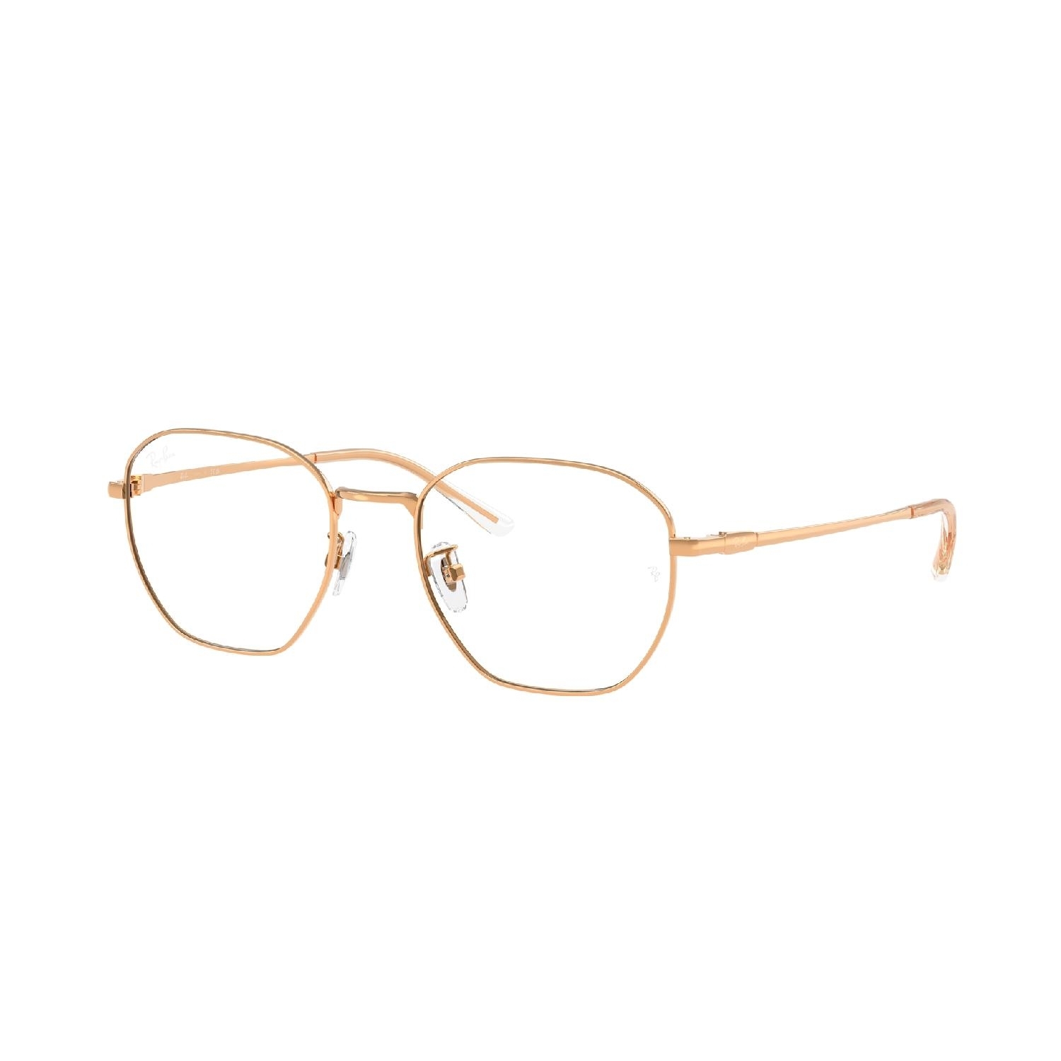 Armação de Óculos de Grau RX8777D-1248-53 Ray Ban Irregular Ouro Titânio