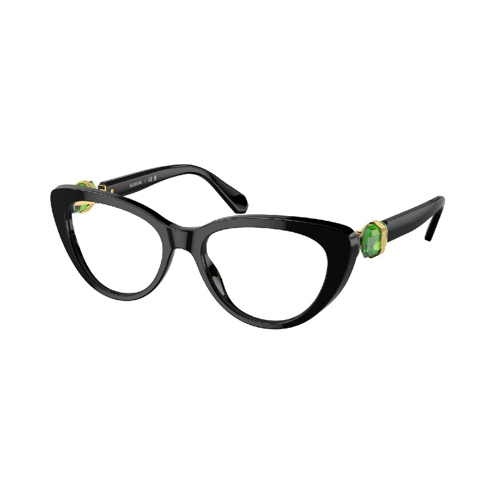 Armação de Óculos de Grau SK2005-1001-53 Swarovski Gatinho Preto Acetato