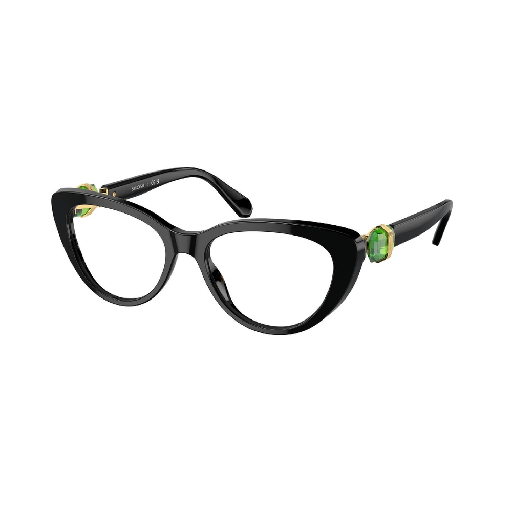 Armação de Óculos de Grau SK2005-1001-53 Swarovski Gatinho Preto Acetato