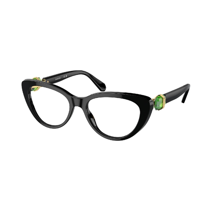 Armação de Óculos de Grau SK2005-1001-53 Swarovski Gatinho Preto Acetato