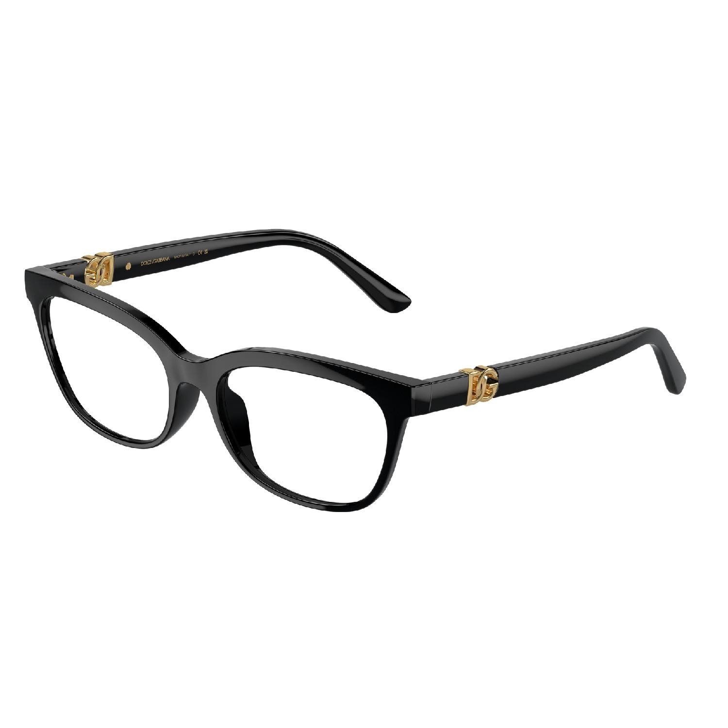 Armação de Óculos de Grau DG5106U-501-54 Dolce & Gabbana Borboleta Preto Injetado