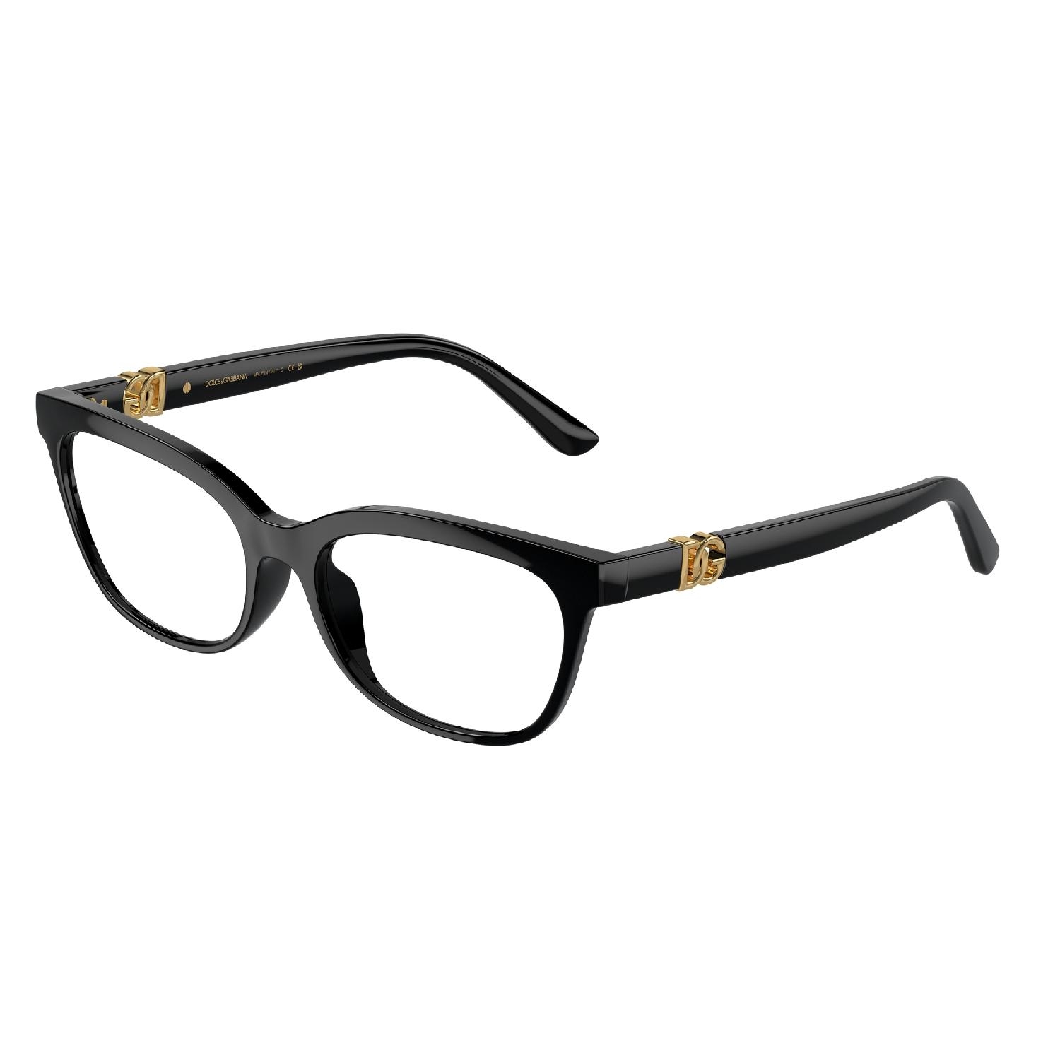 Armação de Óculos de Grau DG5106U-501-54 Dolce & Gabbana Borboleta Preto Injetado