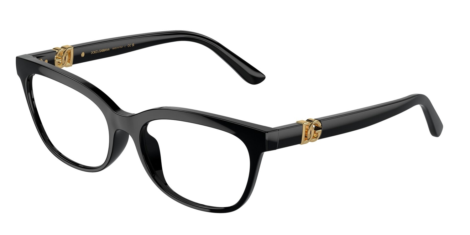 Armação de Óculos de Grau DG5106U-501-54 Dolce & Gabbana Borboleta Preto Injetado