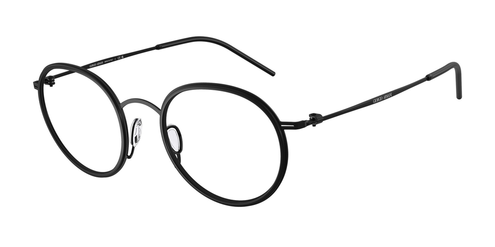 Armação de Óculos de Grau AR5155-3001-49 Giorgio Armani Redondo Preto Metal