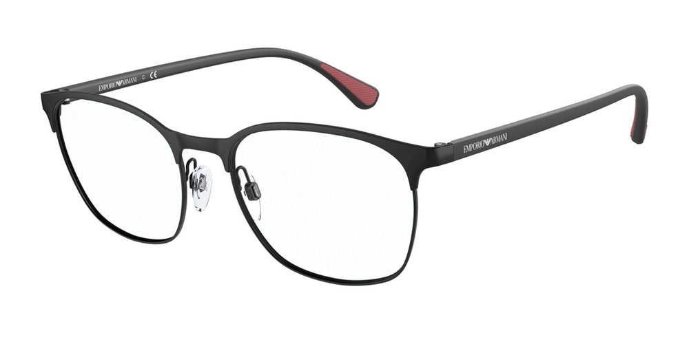 Armação de Óculos de Grau EA1114-3001-54 Emporio Armani Oval Preto Metal