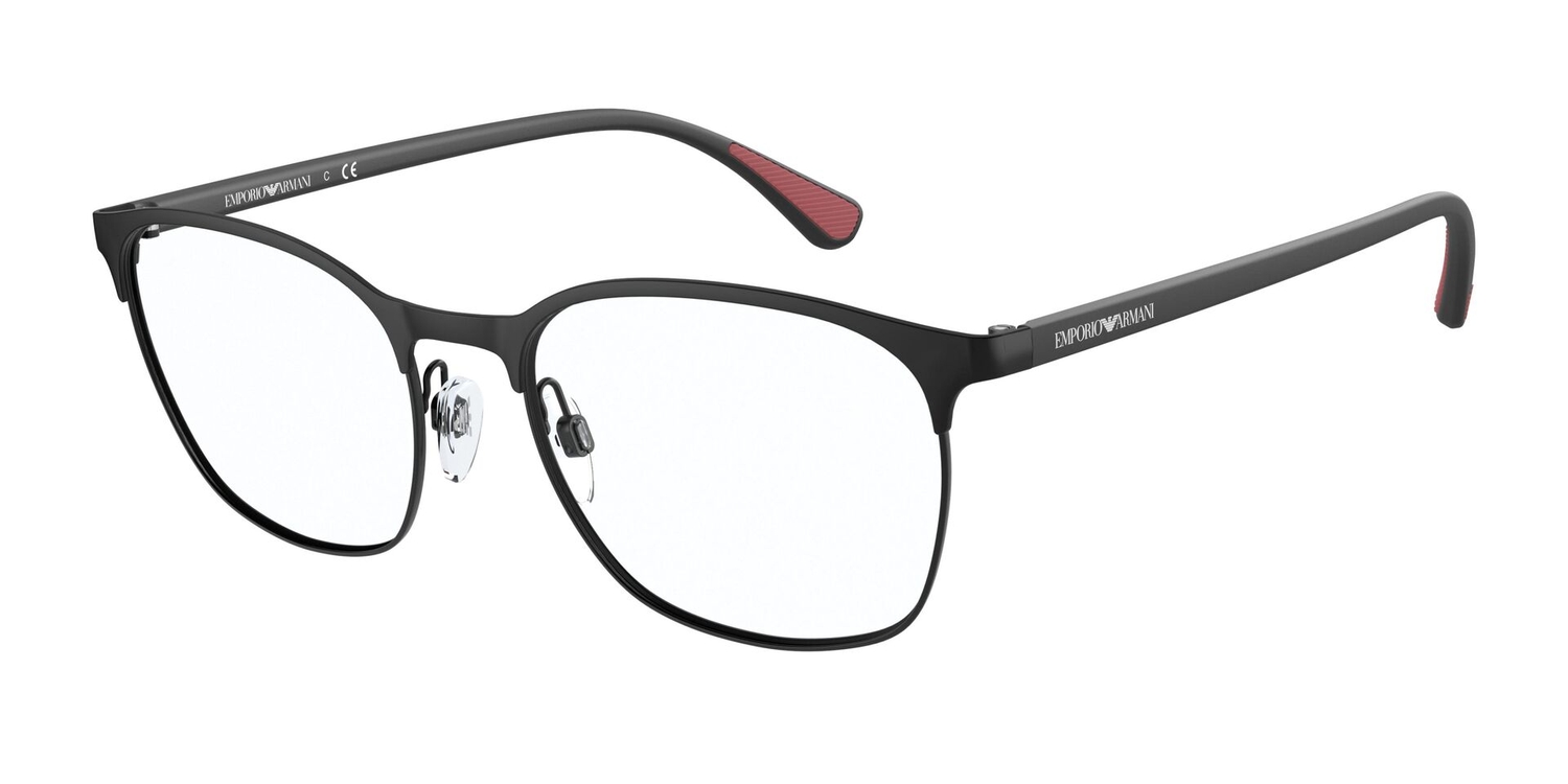 Armação de Óculos de Grau EA1114-3001-54 Emporio Armani Oval Preto Metal