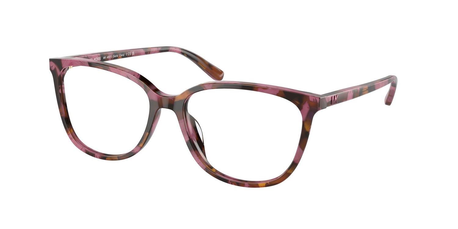 Armação de Óculos de Grau MK4067U-3998-55 Michael Kors Retangular Tartaruga Acetato