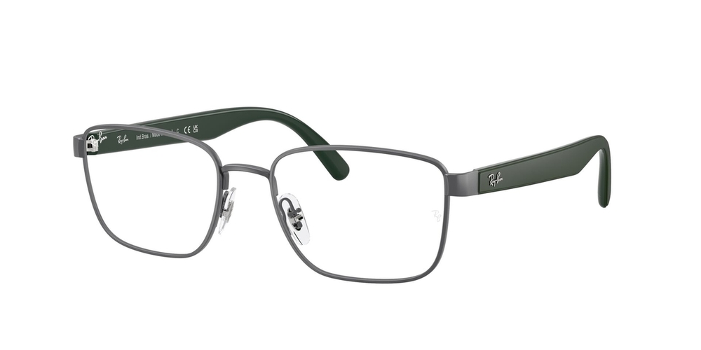 Armação de Óculos de Grau RX6537L-3186-54 Ray Ban Retangular Cinza Metal