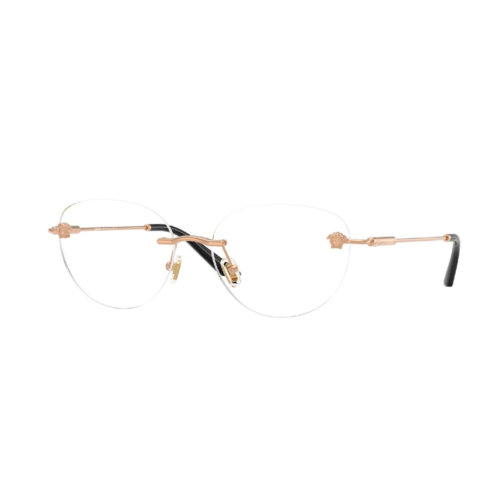 Armação de Óculos de Grau VE1305-1412-55 Versace Redondo Ouro Metal