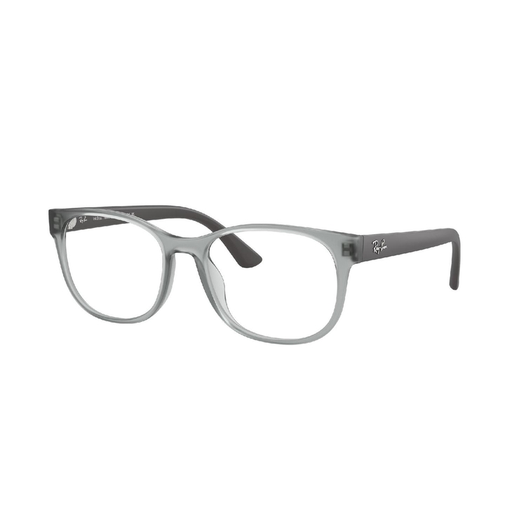 Armação de Óculos de Grau RX7253L-8420-55 Ray Ban Retangular Com Cantos Arredondados Cinza Injetado
