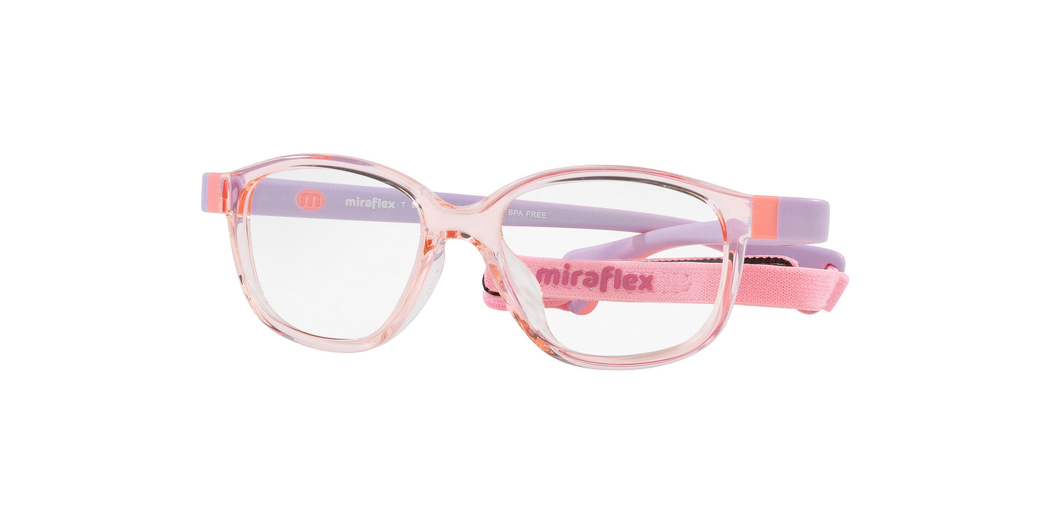 Armação de Óculos de Grau MF4007-L135-46 Miraflex Irregular Rosa Injetado