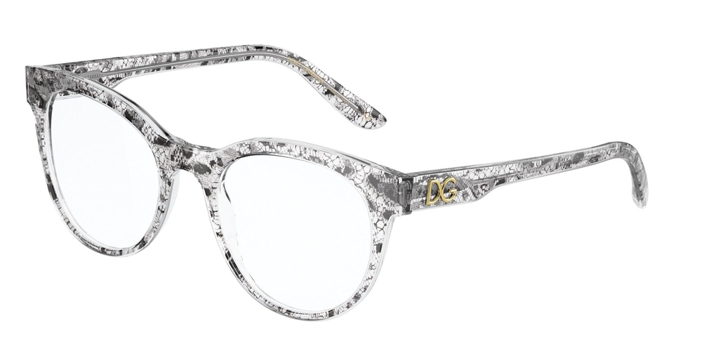 Armação de Óculos de Grau DG3334-3287-52 Dolce & Gabbana Phantos Preto Acetato