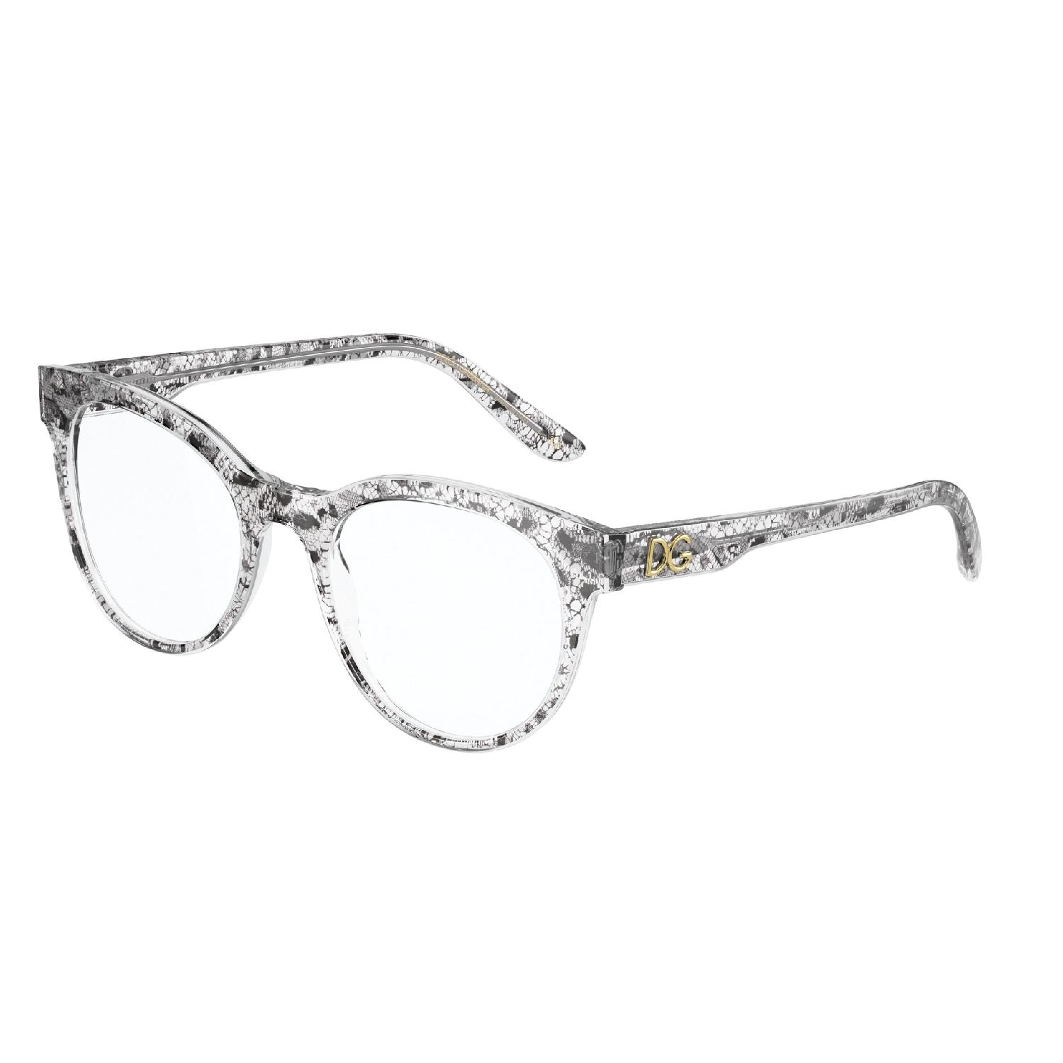 Armação de Óculos de Grau DG3334-3287-52 Dolce & Gabbana Phantos Preto Acetato