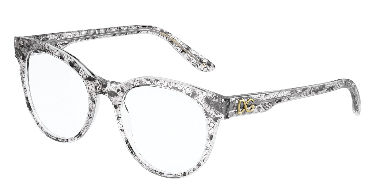 Armação de Óculos de Grau DG3334-3287-52 Dolce & Gabbana Phantos Preto Acetato