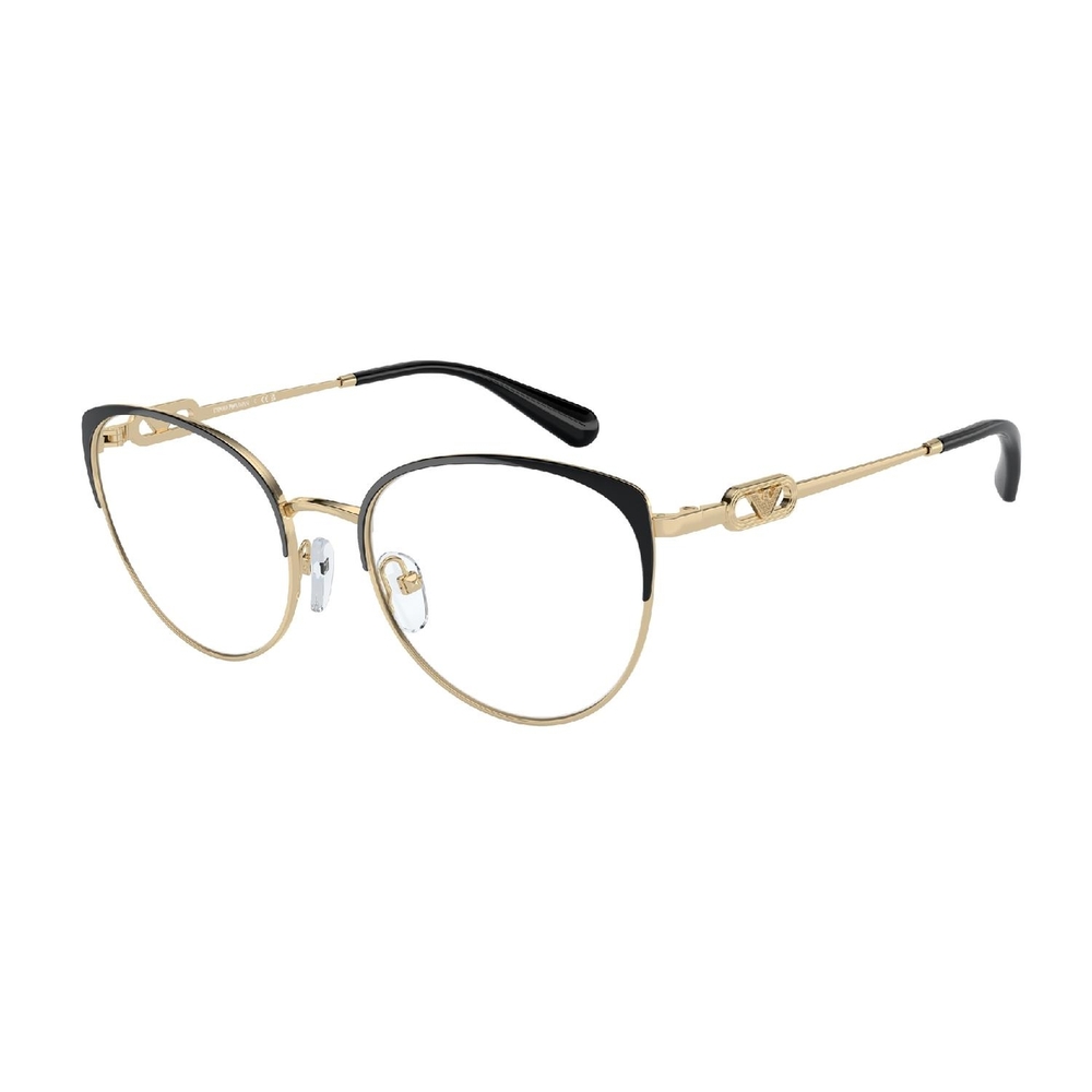 Armação de Óculos de Grau EA1150-3014-53 Emporio Armani Gatinho Ouro Metal