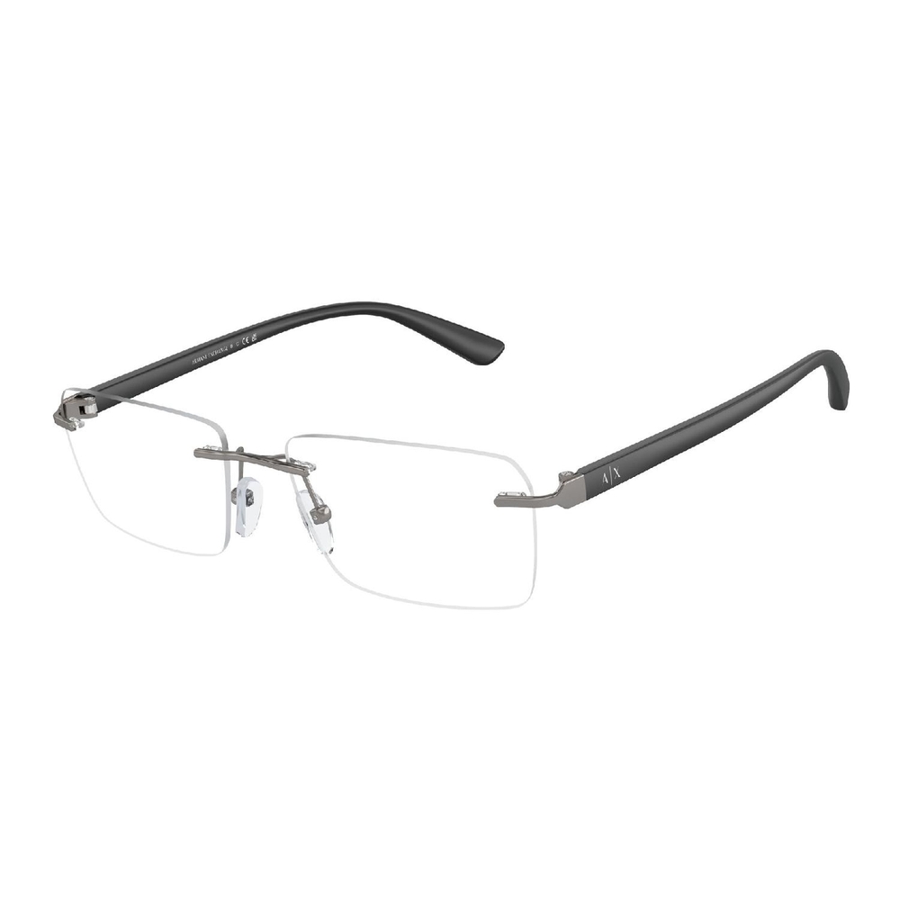 Armação de Óculos de Grau AX1064-6003-56 Armani Exchange Retangular Cinza Metal