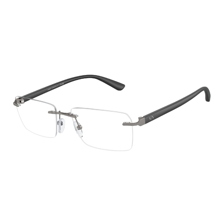 Armação de Óculos de Grau AX1064-6003-56 Armani Exchange Retangular Cinza Metal