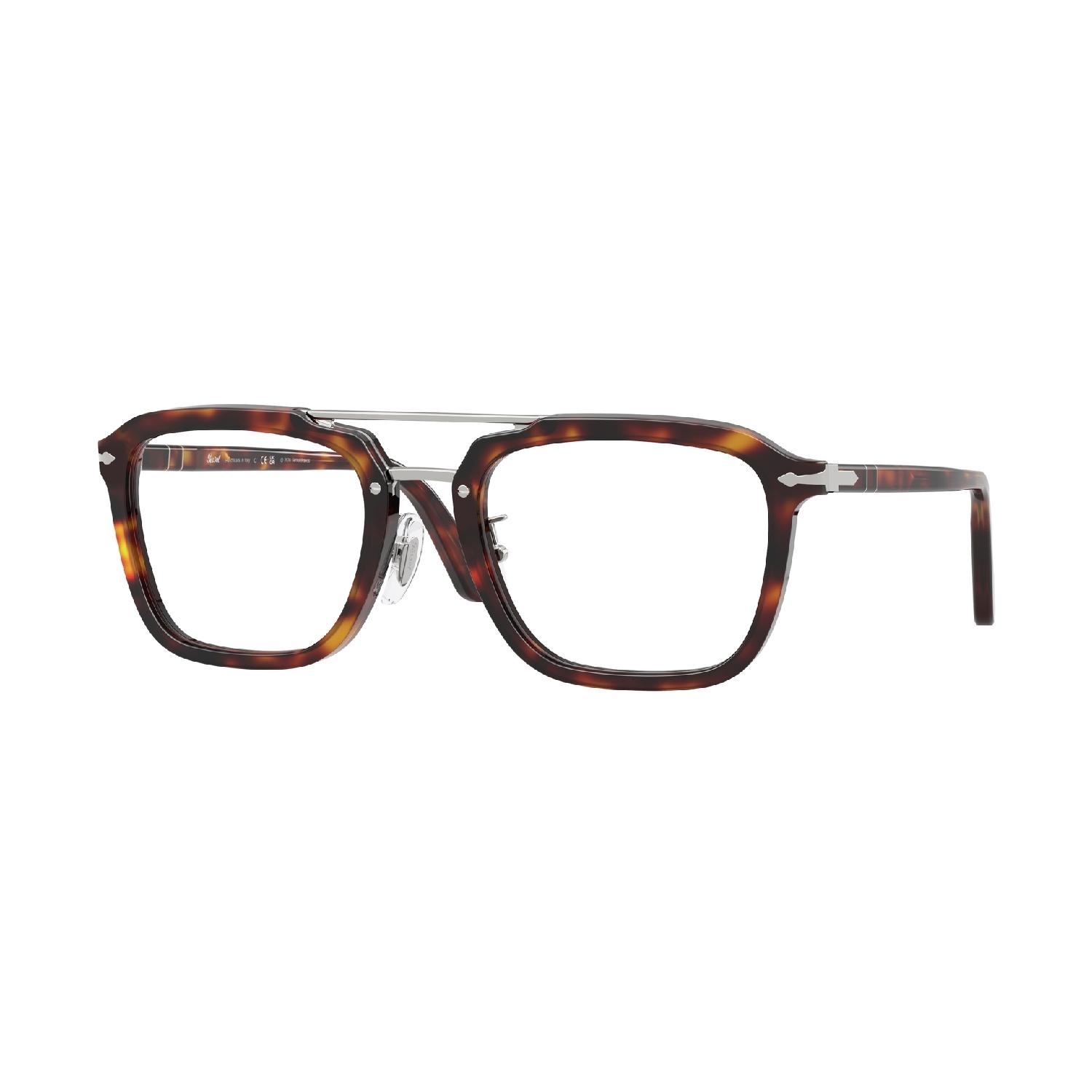 Armação de Óculos de Grau PO0204V-24-54 Persol Quadrado Tartaruga Acetato