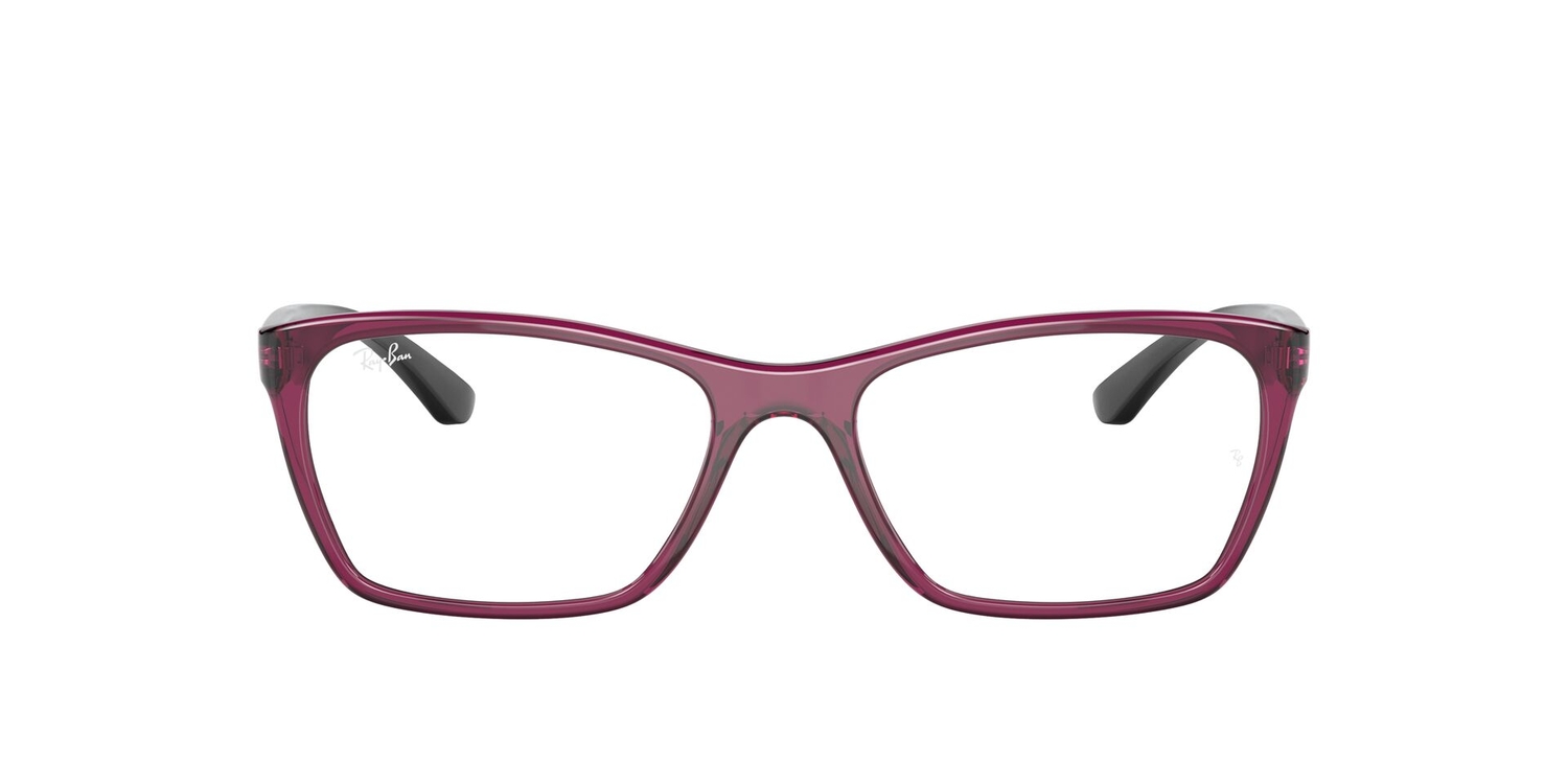 Armação de Óculos de Grau RX7033L-5445-52 Ray Ban Retangular Vermelho Náilon