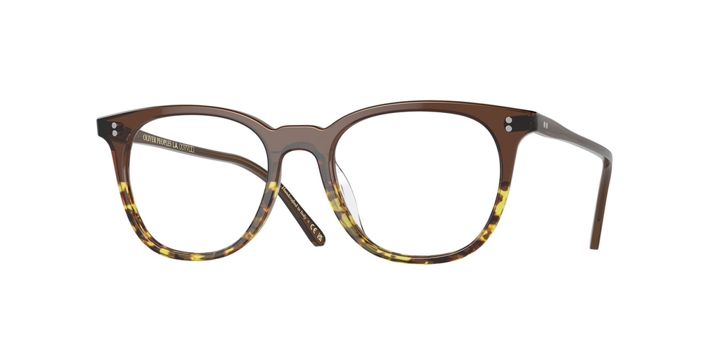 Armação de Óculos de Grau OV5538U-1756-49 Oliver Peoples Retangular Com Cantos Arredondados Marrom Acetato