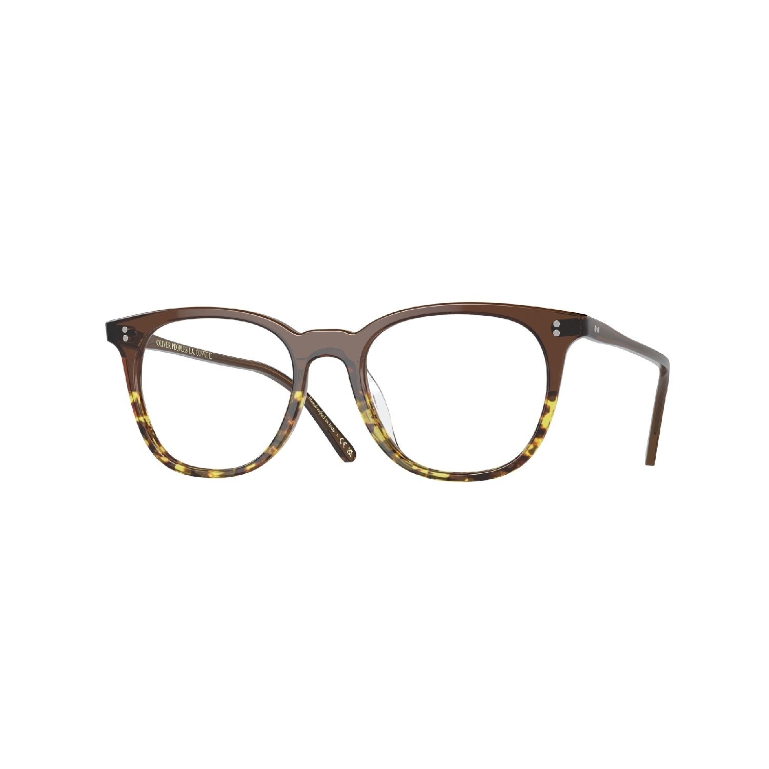 Armação de Óculos de Grau OV5538U-1756-49 Oliver Peoples Retangular Com Cantos Arredondados Marrom Acetato