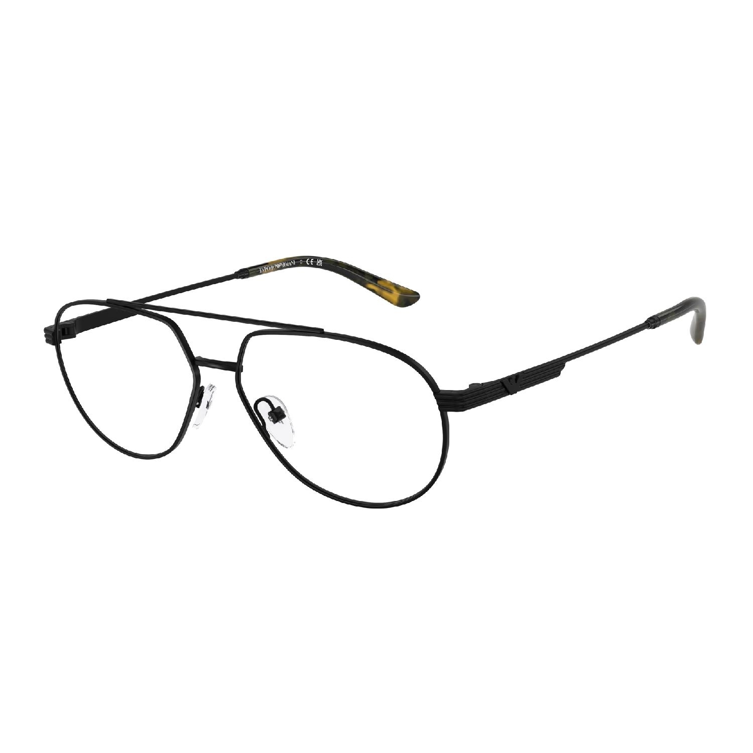 Armação de Óculos de Grau EA1165-3001-56 Emporio Armani Piloto Preto Metal