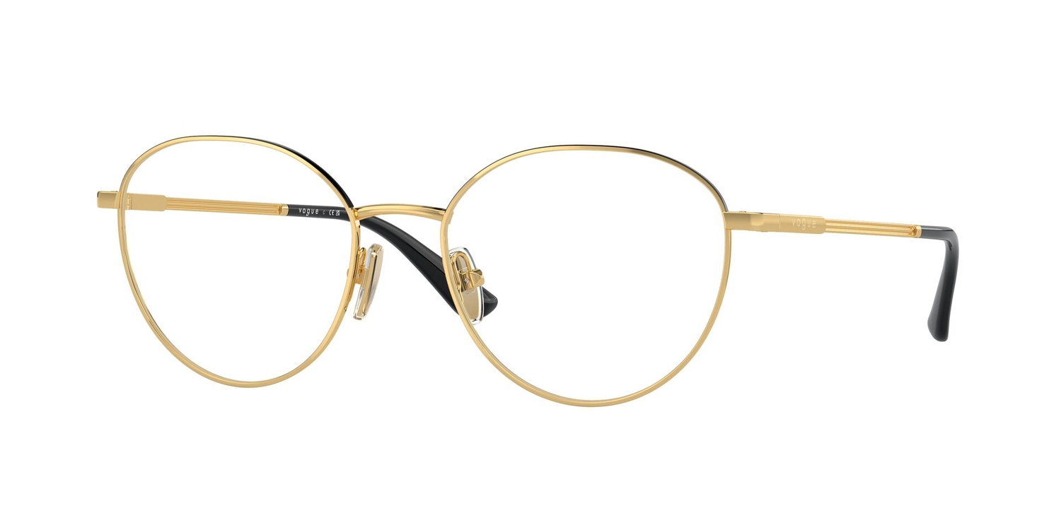 Armação de Óculos de Grau VO4306-280-53 Vogue Redondo Ouro Metal