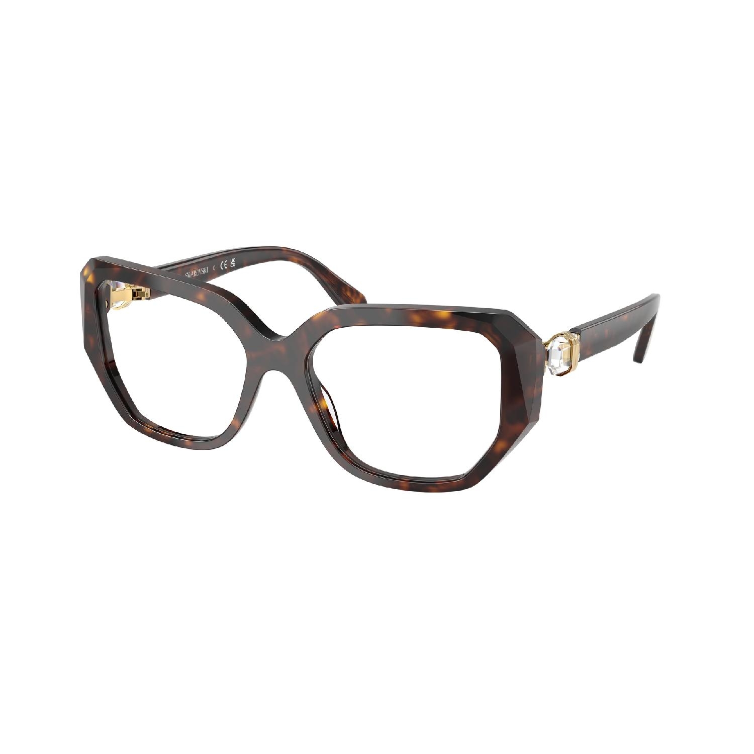 Armação de Óculos de Grau SK2035-1002-55 Swarovski Irregular Tartaruga Acetato
