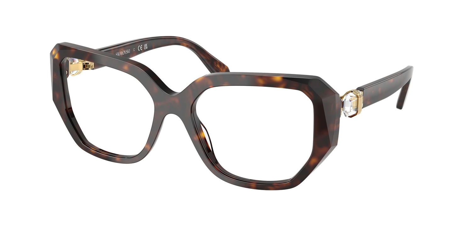 Armação de Óculos de Grau SK2035-1002-55 Swarovski Irregular Tartaruga Acetato