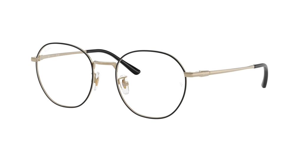 Armação de Óculos de Grau RX8778D-1250-52 Ray Ban Quadrado Preto Titânio