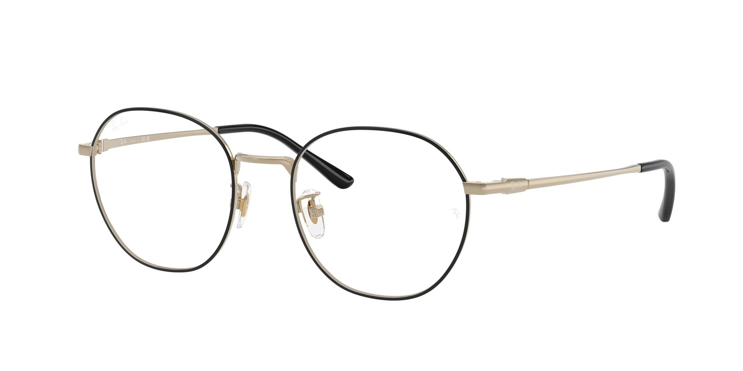 Armação de Óculos de Grau RX8778D-1250-52 Ray Ban Quadrado Preto Titânio