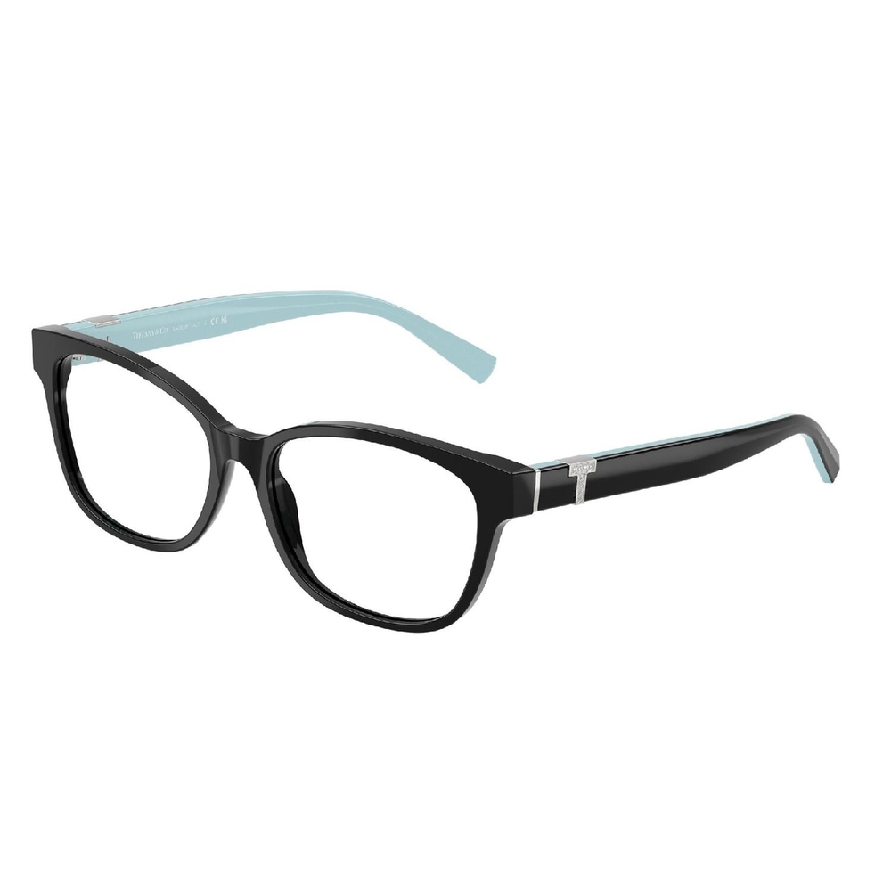 Armação de Óculos de Grau TF2270B-8001-55 Tiffany & Co Retangular Com Cantos Arredondados Preto Acetato