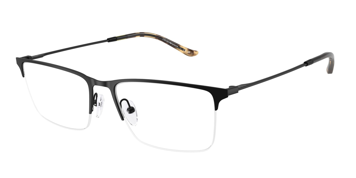 Armação de Óculos de Grau EA1171-3001-57 Emporio Armani Retangular Preto Metal
