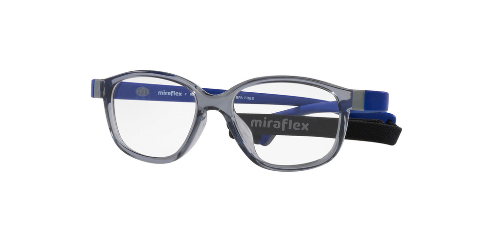 Armação de Óculos de Grau MF4007-L141-48 Miraflex Irregular Cinza Injetado