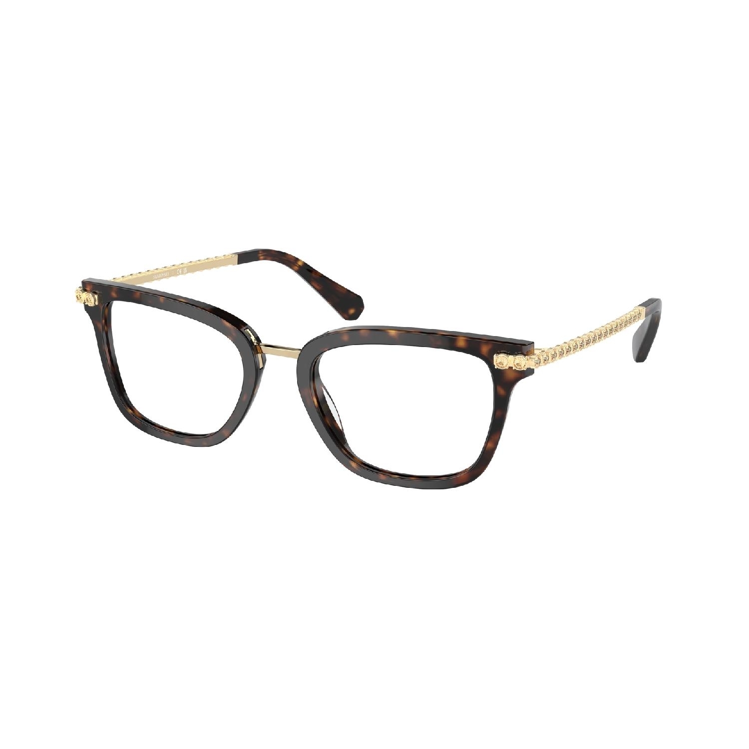 Armação de Óculos de Grau SK2018-1002-52 Swarovski Quadrado Marrom Acetato