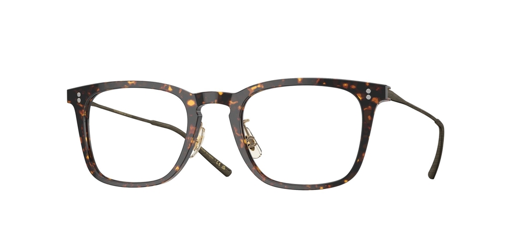Armação de Óculos de Grau OV5543-1741-49 Oliver Peoples Retangular Com Cantos Arredondados Tartaruga Acetato
