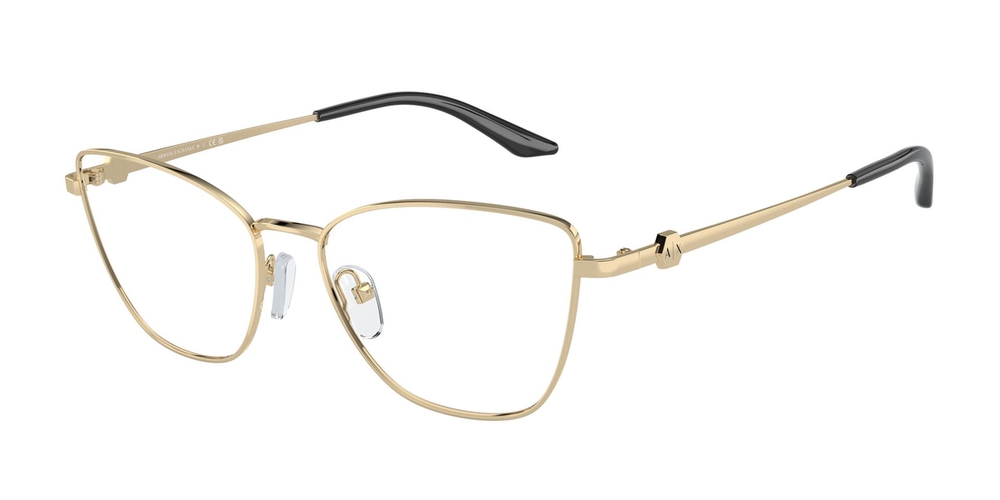 Armação de Óculos de Grau AX1063-6110-53 Armani Exchange Gatinho Ouro Metal