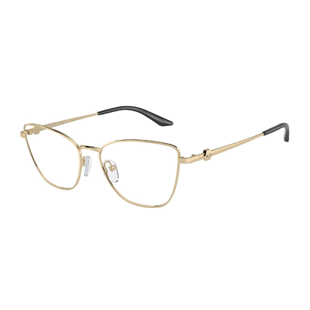 Armação de Óculos de Grau AX1063-6110-53 Armani Exchange Gatinho Ouro Metal