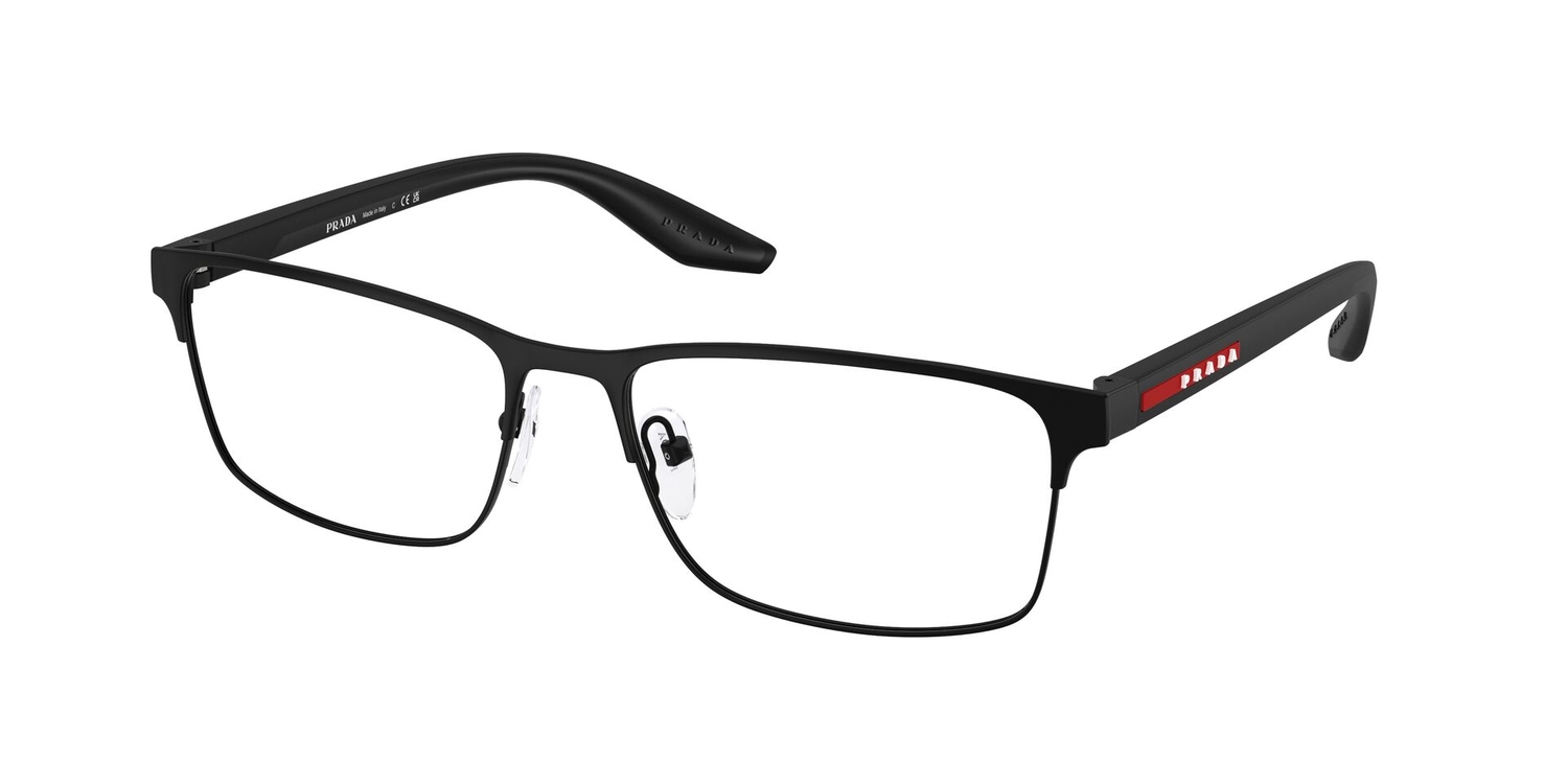 Armação de Óculos de Grau PS50PV-TFY1O1-57 Prada Linea Rossa Retangular Azul Aço