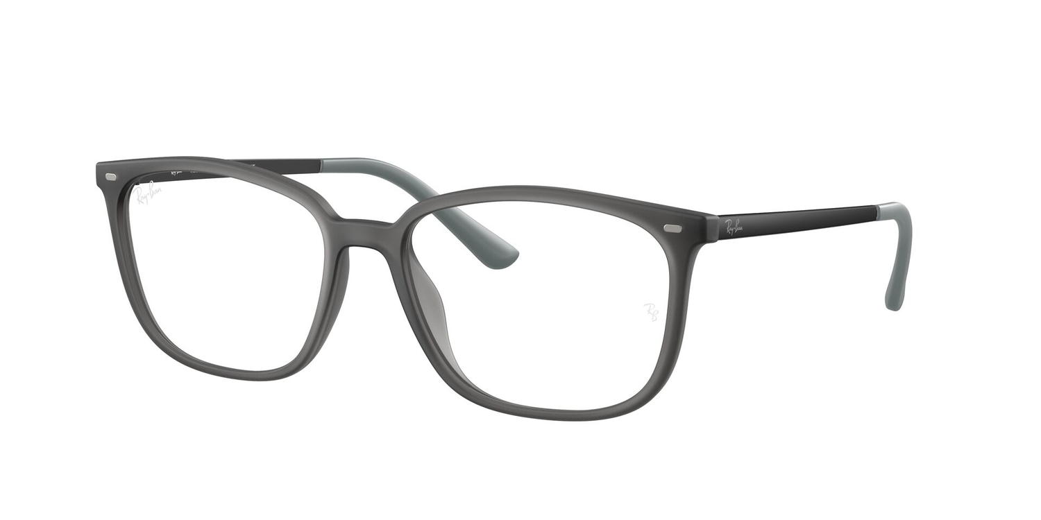 Armação de Óculos de Grau RX7245L-8390-56 Ray Ban Retangular Cinza Injetado