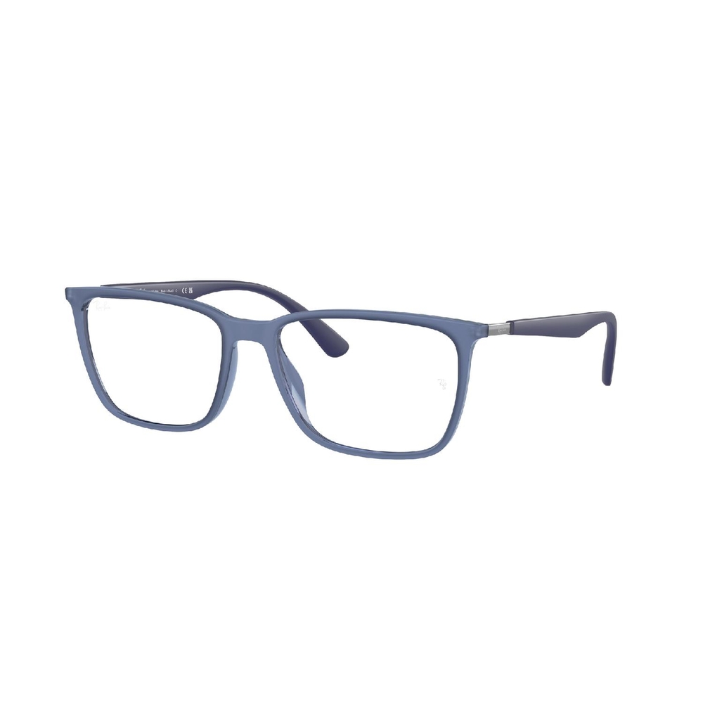 Armação de Óculos de Grau RX7219L-8182-57 Ray Ban Retangular Azul Injetado