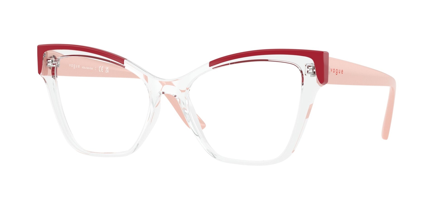 Armação de Óculos de Grau VO5578L-W745-54 Vogue Borboleta Transparente Injetado